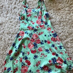 Chesley Pink and Purple Scoop Neck Sleeveless Sundress